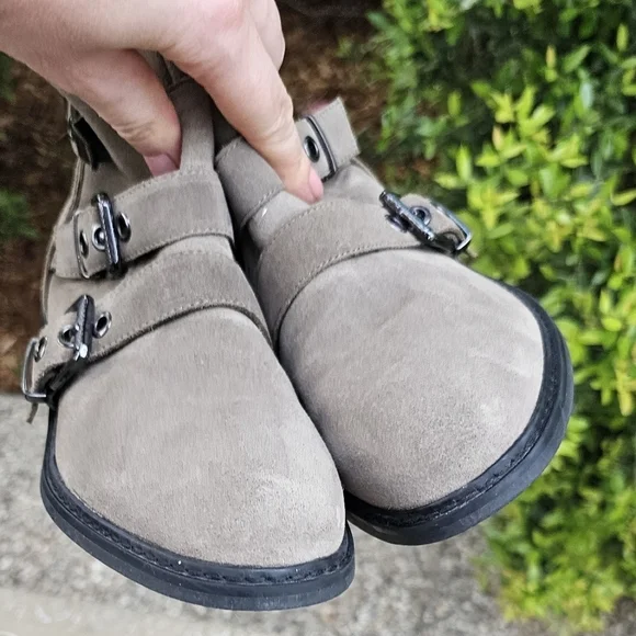 Nwot Kendall+Kylie Nori Suede Buckle Strap Moto Ankle Boot Tan Women's boots8,5M - Picture 7 of 16